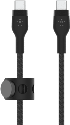 BELKIN PRO FLEX USB-C/USB-C CBL FAST C SILICONE CABLE SUPPORTS FAST CHA (CAB011BT3MBK)