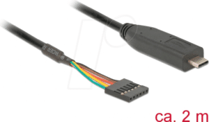DeLOCK - Kabel USB / seriell - USB-C (M) bis 6-poliges TTL (W) 2