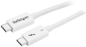 StarTech.com 0.5m Thunderbolt 3 Cable 40Gbps - White - Thunderbolt USB-C DP - Thunderbolt-Kabel - USB Typ C (M) bis USB Typ C (M) - 50 cm - 4K Unterstützung - weiß