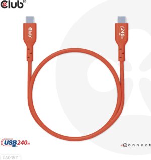 Club 3D - USB-Kabel - 24 pin USB-C (M) zu 24 pin USB-C (M) - USB 2.0 - 48 V - 5 A - 4 m - bi-direktional