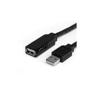 StarTech.com 35m aktives USB 2.0 Verlängerungskabel - Stecker/Buchse - USB 2.0 HighSpeed Kabel Verlängerung - USB-Verlängerungskabel - USB (M) zu USB (W) - USB 2.0 - 35 m - aktiv - Schwarz - für P/N: SVA5H2NEUA