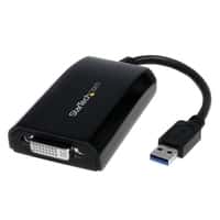 StarTech.com USB3.0 auf DVI / VGA Video Adapter - Externe Multi Monitor Grafikkarte - 2048x1152 - Externer Videoadapter - DisplayLink DL-3100N - 512MB DDR2 - SuperSpeed USB3.0 - DVI - Schwarz (USB32DVIPRO)