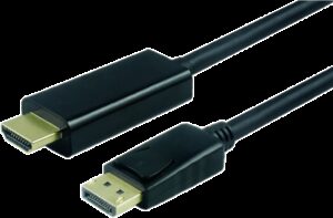 ROLINE - Videokabel - DisplayPort / HDMI - HDMI (M) bis DisplayPort (M) - 2 m - abgeschirmt - Schwarz (11.04.5786)