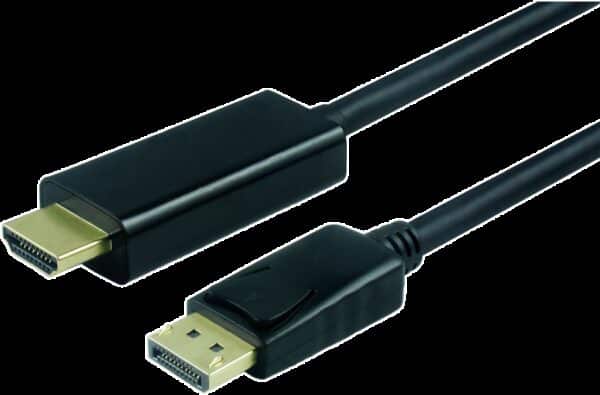 ROLINE - Videokabel - DisplayPort / HDMI - HDMI (M) bis DisplayPort (M) - 2 m - abgeschirmt - Schwarz (11.04.5786)