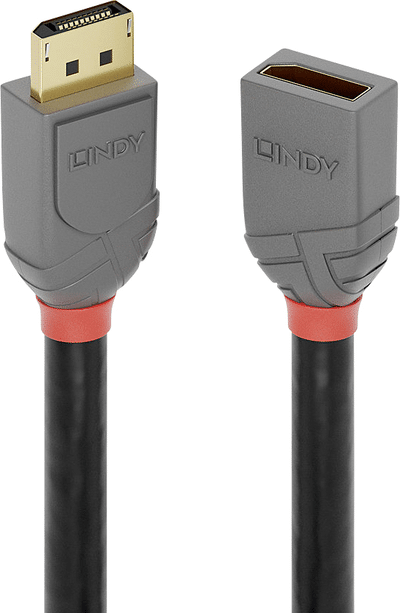 Lindy Anthra Line - DisplayPort-Verlängerungskabel - DisplayPort (M) bis DisplayPort (W) - DisplayPort 1