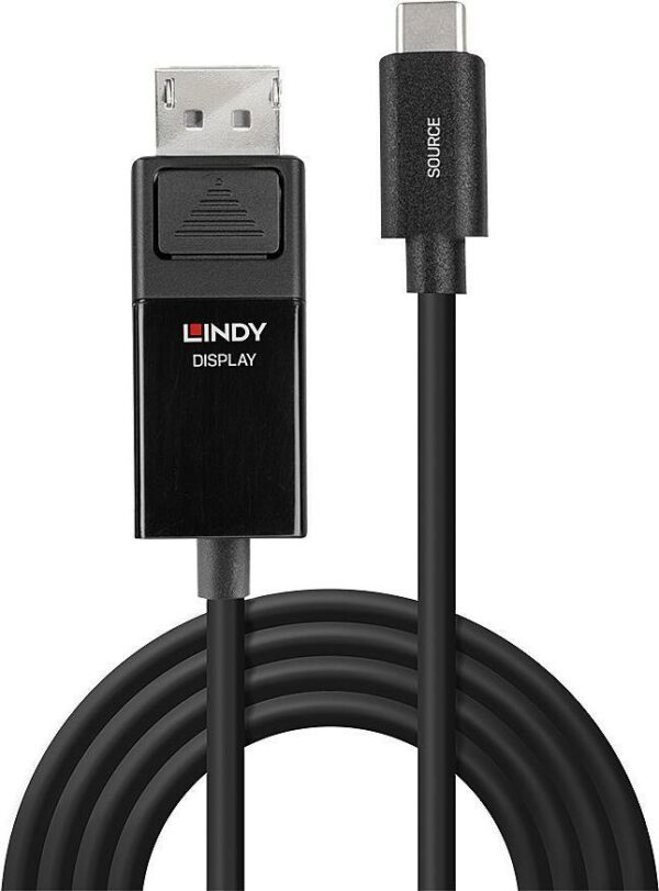 Lindy - Adapterkabel - USB-C (M) zu DisplayPort (W) - DisplayPort 1.2 - 2 m - rund