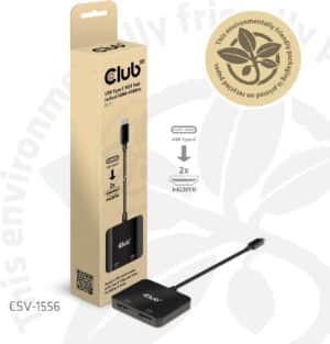Club 3D CSV-1556 MST Hub - Video-Verteiler - 2 x HDMI - Desktop