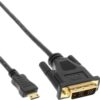 InLine - Adapterkabel - mini HDMI männlich zu DVI-D männlich - 3