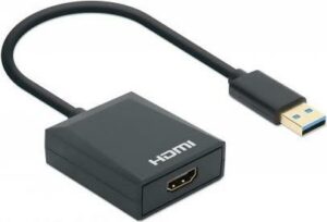 MANHATTAN 1080p USB-A auf HDMI-Adapter Konverter mit USB 3.2 Gen 1 Typ A-Stecker auf HDMI-Buchse