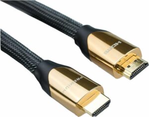ROLINE Premium - HDMI mit Ethernetkabel - HDMI (M) bis HDMI (M) - 3 m - Doppelisolierung - Nylon Black - 4K Unterstützung (11.04.5803)