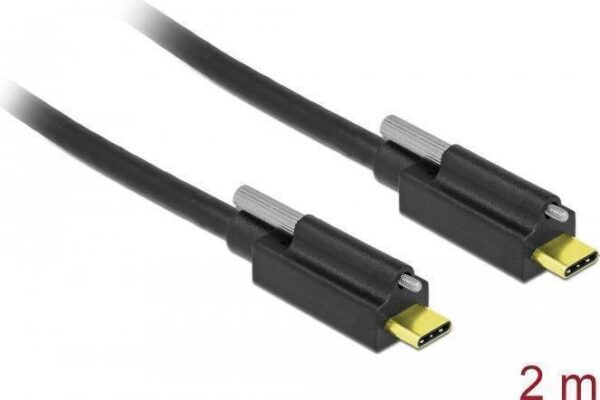 Delock - USB-Kabel - USB-C (M) schraubbar bis USB-C (M) schraubbar - USB 3