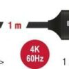 DeLOCK - Videoschnittstellen-Converter - DisplayPort / USB - USB-C (M) bis DisplayPort (M) - 1 m - Schwarz - 4K Unterstützung