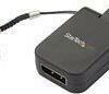 StarTech.com Portable USB-C to DisplayPort Adapter with Quick-Connect Keychain - USB/DisplayPort-Adapter - USB-C (M) bis DisplayPort (W) - Displayport 1.2/Thunderbolt 3 - 4K Unterstützung - Schwarz