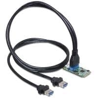 DeLock MiniPCIe I/O PCIe full size 1 x 19 Pin USB3.0 Pin Header - USB-Adapter - PCI Express Mini Card - USB