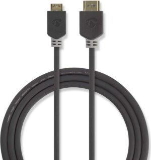 Nedis CVBP34500AT20 HDMI-Kabel 2 m HDMI Typ A (Standard) Anthrazit (CVBP34500AT20)