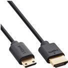 InLine Slim Ultra High Speed HDMI Kabel - 8K4K - A Stecker / C Stecker (Mini) - 1m (17901C)