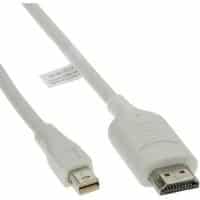 InLine Mini DisplayPort zu HDMI Konverter Kabel - Adapterkabel - Mini DisplayPort (M) - HDMI Typ A (M) - Weiss - 5 m (17175I)