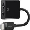Belkin - HDMI-Adapter - HDMI / VGA - HDMI (M) bis HD-15 (W) - 25 cm - Schwarz - Distanzschrauben (AV10170BT)