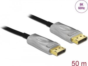 Delock - DisplayPort-Kabel - DisplayPort (M) eingerastet zu DisplayPort (M) eingerastet - DisplayPort 1.4 - 50 m - halogenfrei