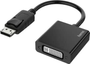 Hama - Videoadapter - DisplayPort (S) zu DVI-I (W) - 4K Unterstützung - Schwarz