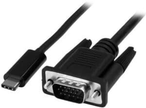 StarTech.com USB-C auf VGA Adapterkabel - USB Typ-C auf VGA Konverter / Adapter - 1920x1200 - Externer Videoadapter - USB Type-C - VGA - Schwarz (CDP2VGAMM2MB)