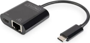 DIGITUS DN-3027 - Netzwerkadapter - USB-C - Gigabit Ethernet + USB-C (DN-3027)