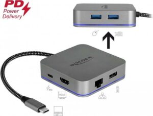 DeLOCK USB Type-C Docking Station for Mobile Devices - Docking Station - USB-C - HDMI - GigE (87742)