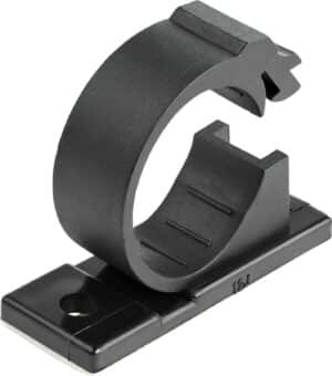 StarTech.com 100 Selbstklebende Kabelklemmen Groß - PC Kabelmanagement/Kabelhalterung - Kabel Organisator - Netzwerk/USB/Ethernet Kabelclips - Nylonklemme UL/94V-2 Brandklasse - Schwarz (CBMCC3) - Kabelklammer - Schwarz - TAA-konform (Packung mit 100)