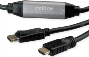 ROLINE 11.04.5777 Videokabel-Adapter 10 m HDMI Typ A (Standard) DisplayPort Schwarz (11.04.5777)
