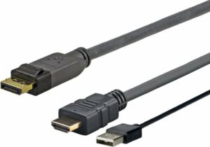 VivoLink PROHDMIUSBDP1 1m DisplayPort HDMI + USB Schwarz Videokabel-Adapter (PROHDMIUSBDP1)