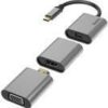 Hama - Video-/Audio-Adapter-Kit - Mini DisplayPort / HDMI / USB / VGA - Anthrazit - 4K Unterstützung