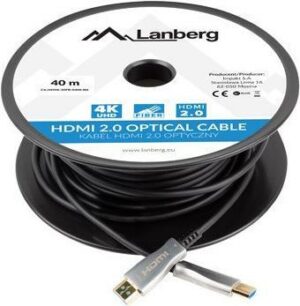 Lanberg CA-HDMI-20FB-0300-BK HDMI-Kabel 30 m HDMI Typ A (Standard) Schwarz (CA-HDMI-20FB-0300-BK)