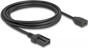 Delock - High Speed - HDMI-Kabel - HDMI weiblich zu HDMI Typ E (Automotive) männlich Verriegelung - 3 m - Doppelisolierung - Schwarz - unterstützt 4K 60 Hz (3840 x 2160)
