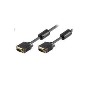 MicroConnect - VGA-Kabel - HD-15 (VGA) (M) zu HD-15 (VGA) (M) - 3 m - Daumenschrauben - Schwarz