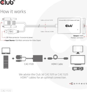 Club 3D - Videoadapter - HD-15 (VGA)