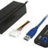 LogiLink Adapter USB 3.0 to SATA with OTB - Speicher-Controller mit Datenanzeige