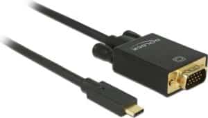 DeLOCK - Externer Videoadapter - ITE IT6516BFN - USB-C - D-Sub - Schwarz - Einzelhandel (85262)