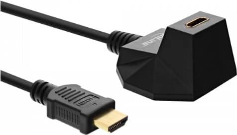 INLINE High Speed Premium - HDMI-Verlängerungskabel mit Ethernet - HDMI männlich zu HDMI weiblich - 2 m - abgeschirmt - Schwarz - 4K Unterstützung