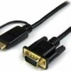 StarTech.com 6ft HDMI to VGA active converter cable HDMI to VGA adapter - Videokonverter - HDMI - Schwarz (HD2VGAMM6)