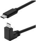 MicroConnect - USB-Kabel - USB-C (M) gerade zu USB-C (M) gewinkelt - USB 3.2 Gen 2 - 2 m - Schwarz