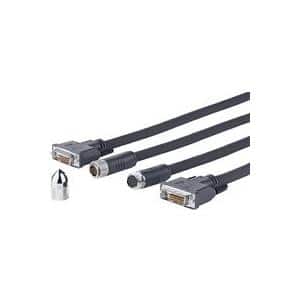 VivoLink Pro Cross Wall - DVI-Kabel - DVI-D (M) bis DVI-D (M) - 7.5 m - Daumenschrauben