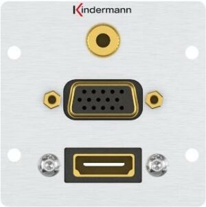 Kindermann 7444000586 HDMI + VGA + 3.5mm Aluminium Steckdose (7444000586)