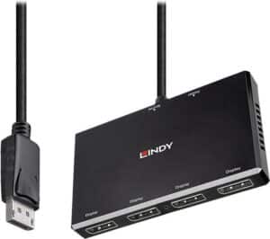 Lindy - Video-/Audio-Splitter - 4 x DisplayPort - Desktop (38431) (B-Ware)