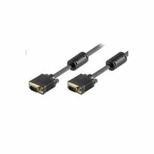 MicroConnect - VGA-Kabel - HD-15 (VGA) (M) zu HD-15 (VGA) (M) - 5 m - Daumenschrauben - Schwarz