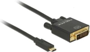 DeLOCK - Externer Videoadapter - Parade PS171 - USB-C - DVI - Schwarz - Einzelhandel (85320)
