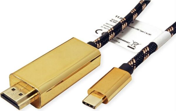 ROLINE 11.04.5847 USB-Grafikadapter 3840 x 2160 Pixel Schwarz - Gold (11.04.5847)