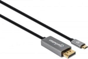MANHATTAN 8K@60Hz USB-C auf DisplayPort 1.4 Adapterkabel USB-C-Stecker auf DisplayPort-Stecker