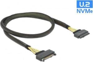 DeLOCK - Internes SAS-Kabel - U.2 (SFF-8639) (M) bis U.2 (SFF-8639) (W) - 1