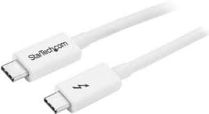 StarTech.com Thunderbolt 3 Kabel - 20Gbit/s - 2m - Weiß - 4K 60Hz - Passiv - Thunderbolt Kabel - USB Typ C Lader - Thunderbolt-Kabel - USB-C (M) bis USB-C (M) - 2 m - 4K Unterstützung - weiß