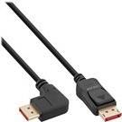 INLINE - DisplayPort-Kabel - DisplayPort (M) rechtwinklig bis DisplayPort (M) gerade - DisplayPort 1.4 - 2 m - 8K Unterstützung - Schwarz